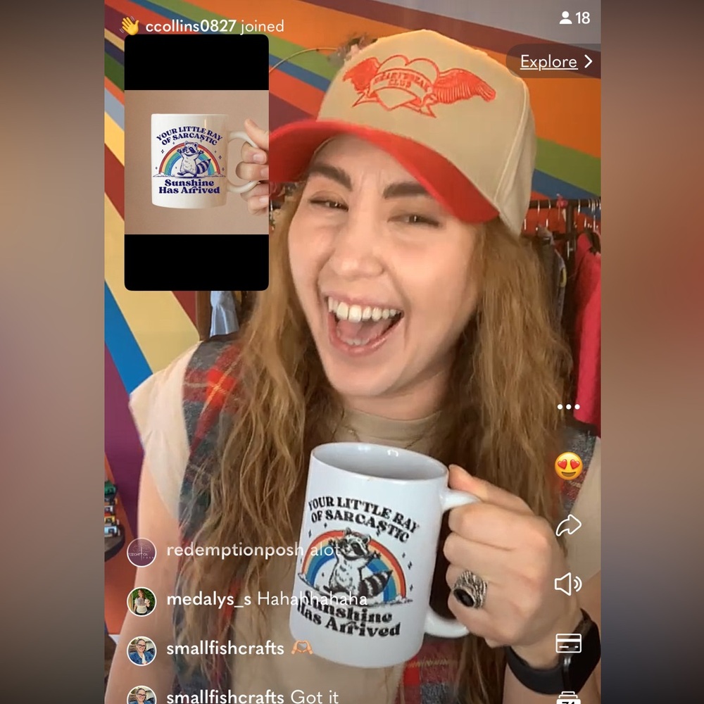 Rainbow Raccoon Sunshine Sarcasm Mug - Picture 4 of 7